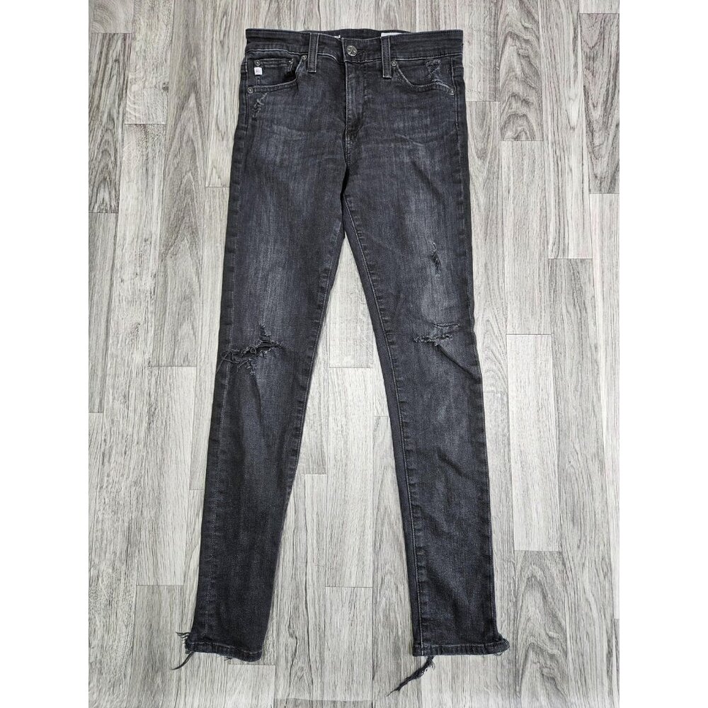 AG Adriano Goldschmied Farrah Skinny Ankle Jeans Womens 25R Distressed High Rise